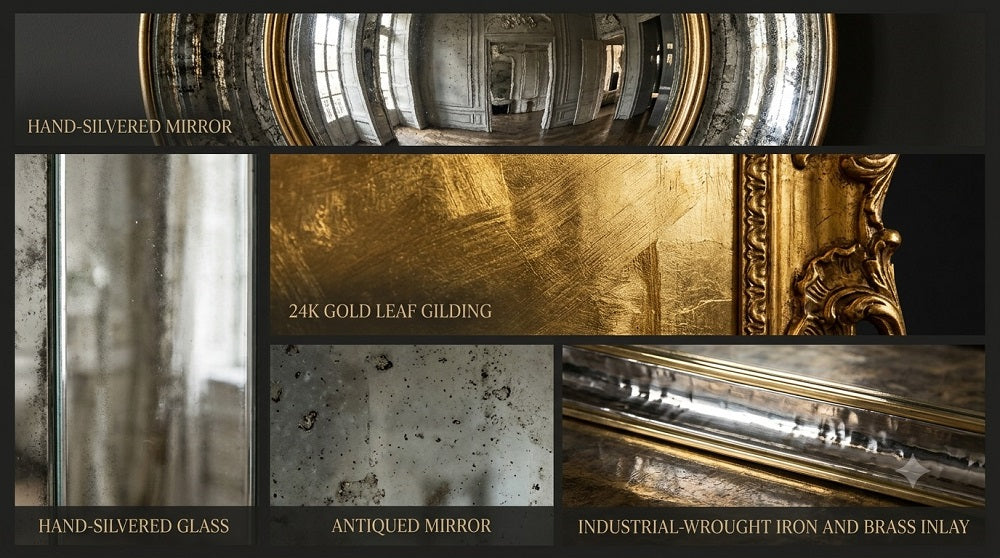Luxury mirror finish showcasing handcrafted detail in an elegant room