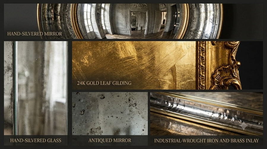 Luxury mirror finish showcasing handcrafted detail in an elegant room