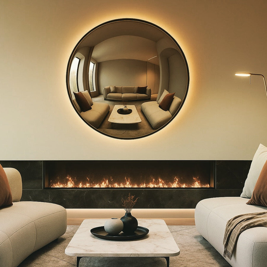 Reflective luxury with convex and concave mirrors