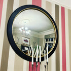 Stilo Plain Silver Convex Mirror with Nero Frame