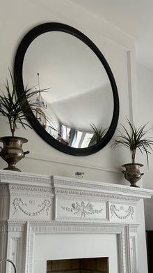 Stilo Plain Silver Convex Mirror with Nero Frame