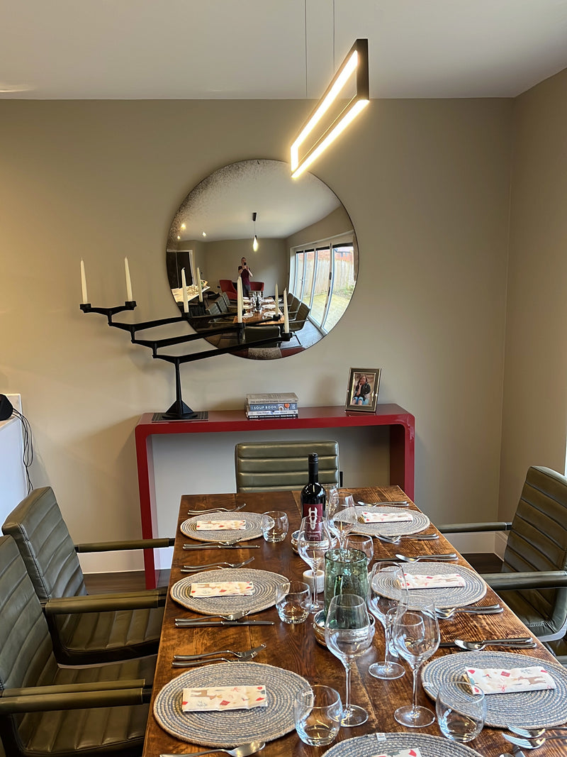 Ferrara Frameless Antiqued Silver Convex Mirror