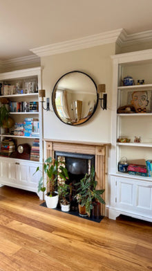 Ferrara Antiqued Silver Convex - Carbonne Black Frame