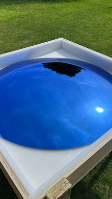 Portofino Blue Convex Mirror - Frameless