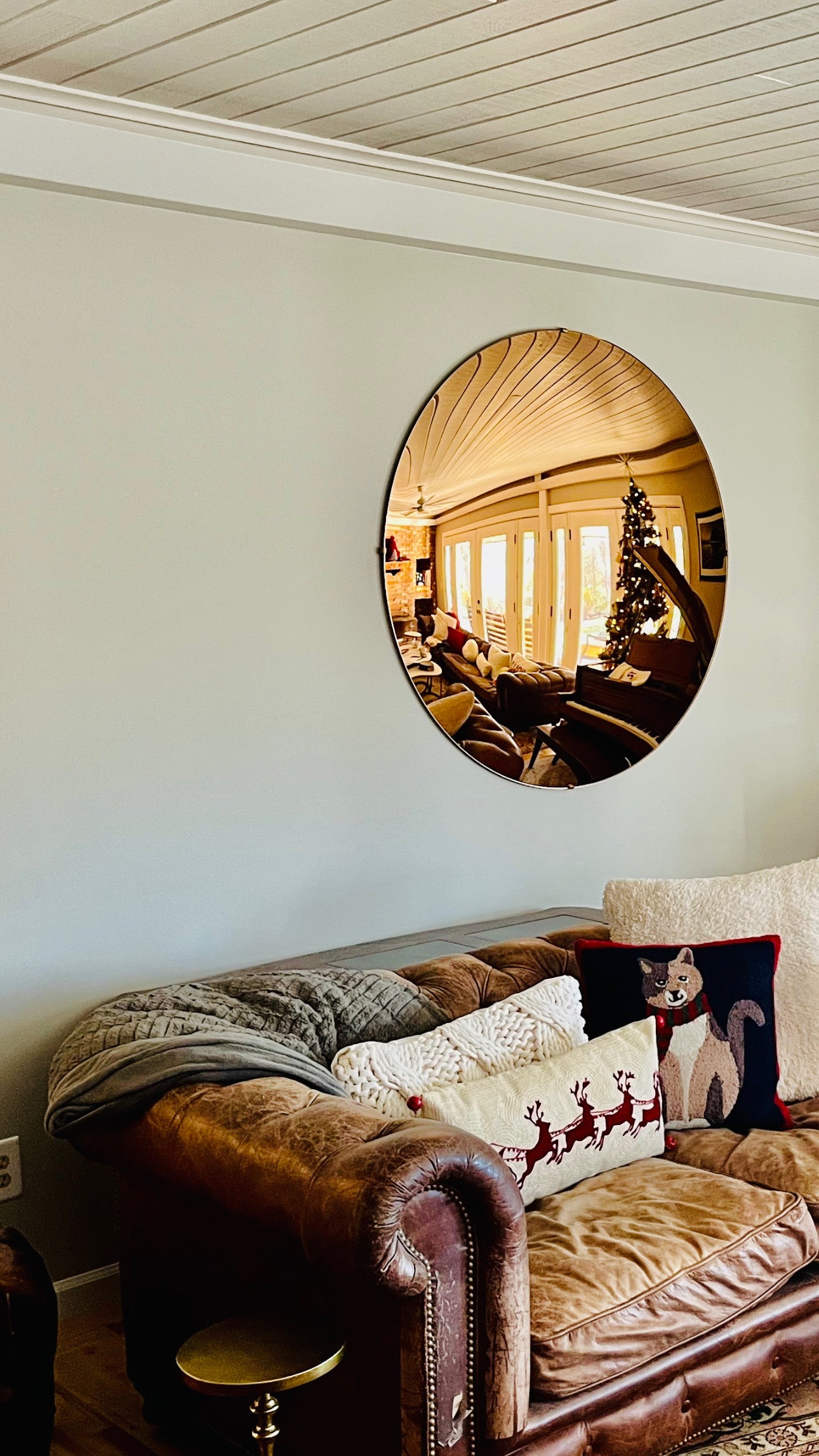 Ravello Rose Gold Convex Mirror - Frameless