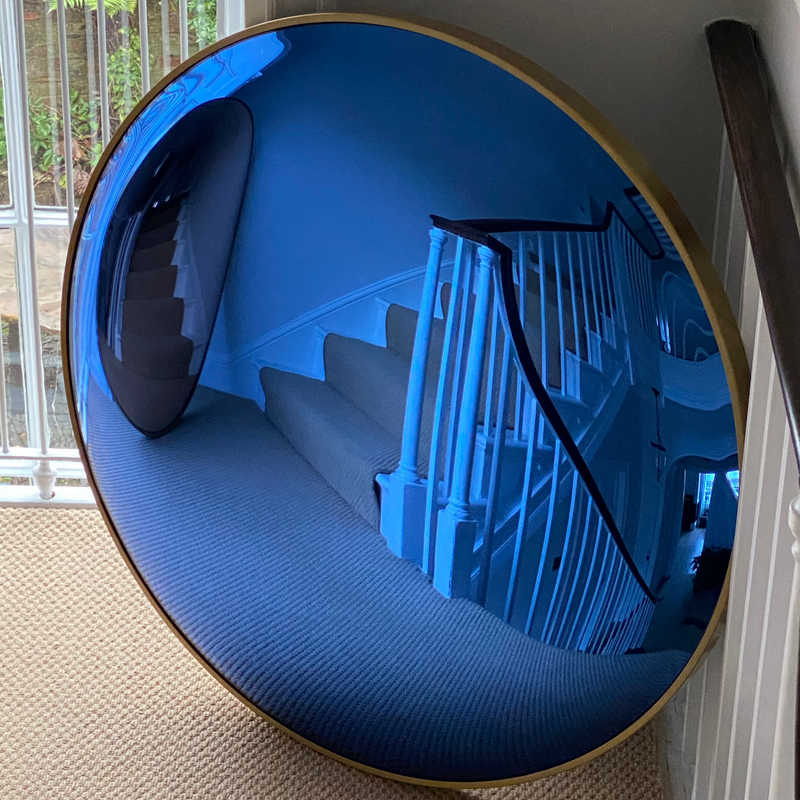 blue convex mirror